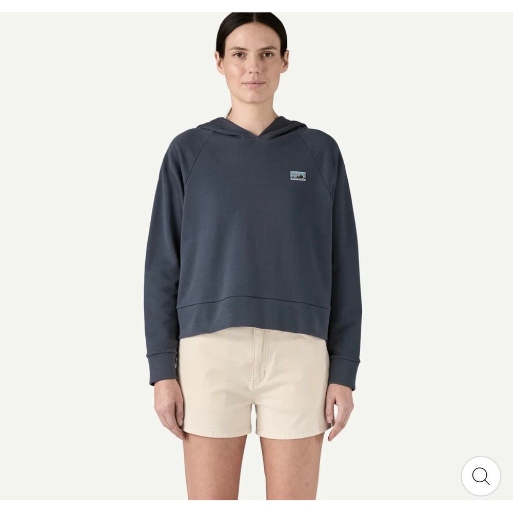 Patagonia Regenerative Hoodie Womens Small Smolder Blue 42156 Organic Cotton